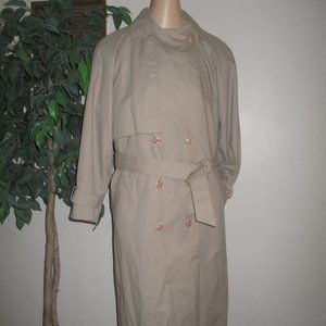 Jacqueline Ferrar petite silk feel trench over rain coat remove lining like new
